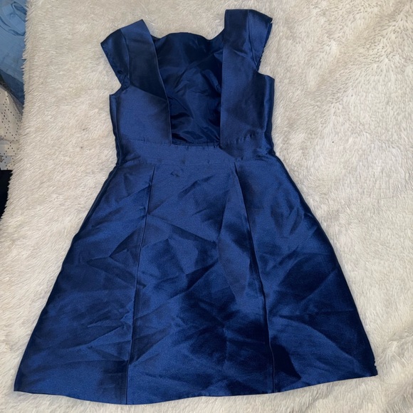 Kate Spade Elegant Blue Mini Satin Dress Cocktail Outfit size 6 - Picture 3 of 7